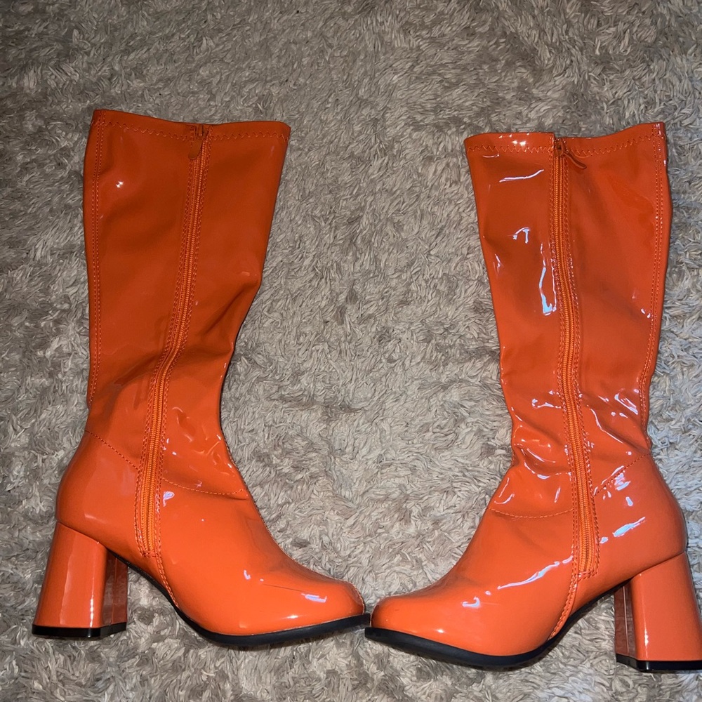 Orange Gogo Boots